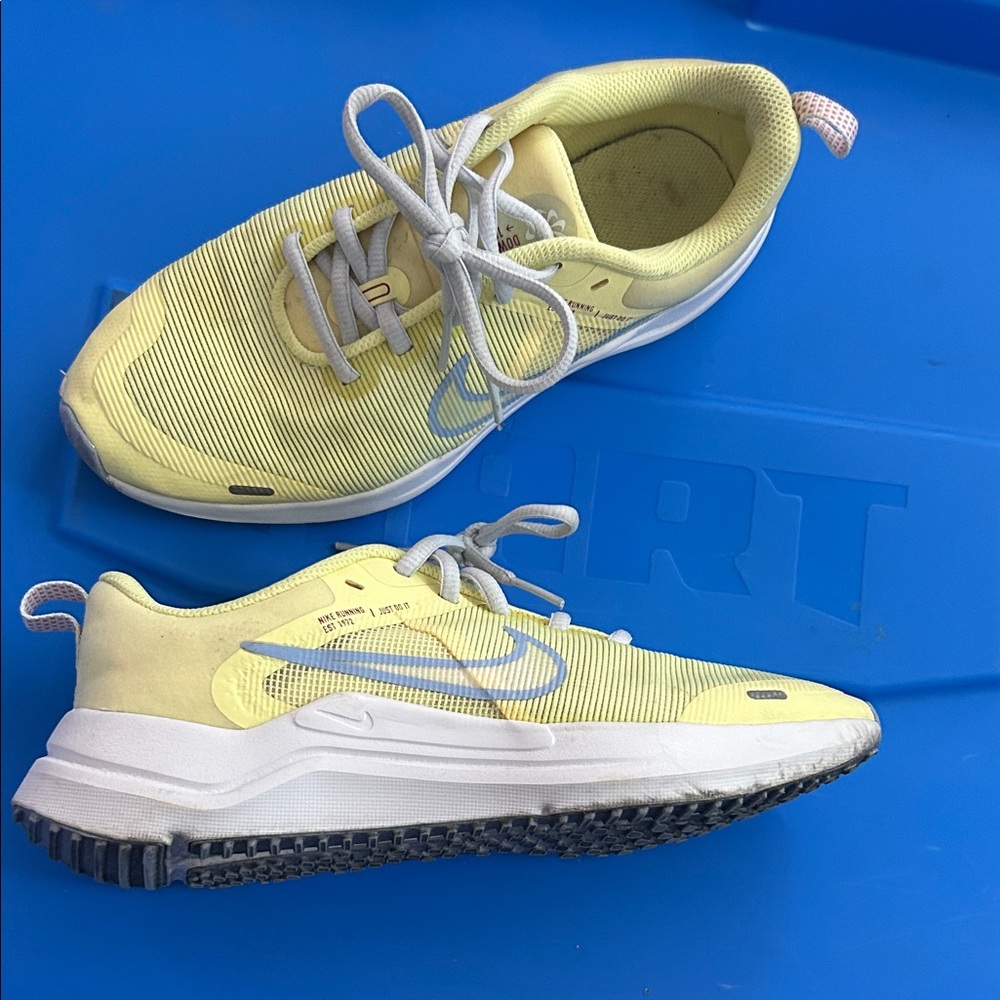 Kids Yellow Athletic Sneakers - Lightweight Comfortable Run Shoe